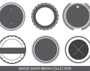 Badge Shapes Brush Collection Photoshop brush