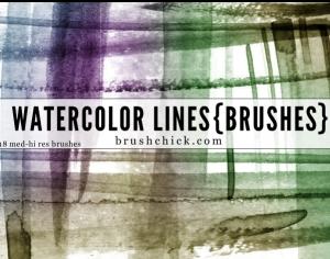 Watercolor Lines Photoshop brush