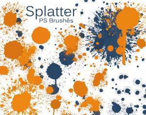 20 Color Splatter PS Brushes abr vol.7 Photoshop brush