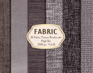 20 Fabric Texture Brushes Vol.10 Photoshop brush