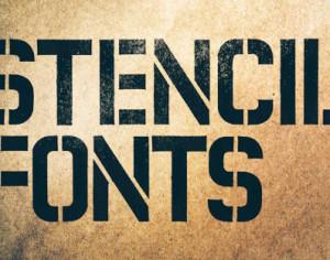 Permanent Marker Stencil Fonts Photoshop brush