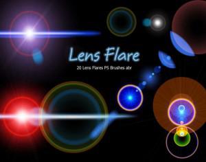 20 Lens Flares PS Brushes abr vol.10 Photoshop brush