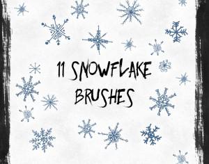 11 Free Snowflakes Brushes Photoshop brush