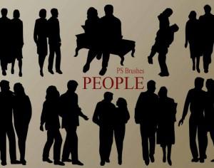 20 People Silhouette PS Brushes vol.5 Photoshop brush