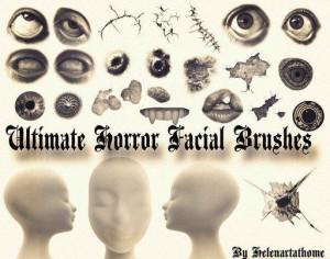 Ultimate Horror Facial Brushes Photoshop brush