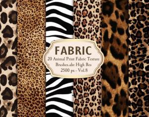 20 Animal Print Fabric Brushes.abr Vol.8 Photoshop brush