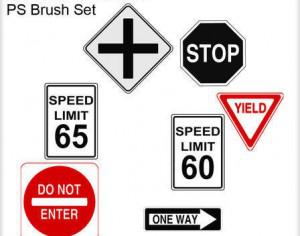 Road Signs Brushes Photoshop brush