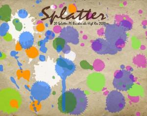 Splatter PS Brushes abr  Photoshop brush