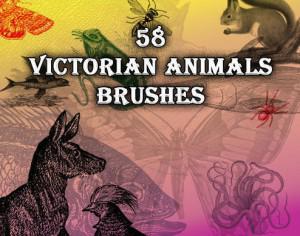 58 Victorian Animal Brushes Photoshop brush