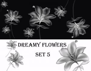 Dreamy Flowers set 5 Photoshop brush