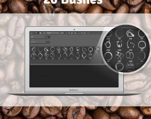 20 Coffee Stain Free Brushes Photoshop brush