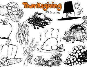 20 Thanksgiving PS Brushes abr. Vol.2 Photoshop brush