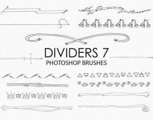 Free Hand Drawn Dividers Photoshop Brushes 7 Photoshop brush