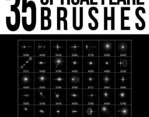 35 Optical Flare Brushes Photoshop brush