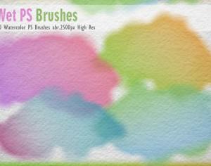 20 Watercolor PS Brushes abr. Photoshop brush