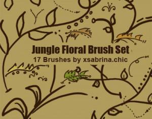 Jungle Floral Brushes Photoshop brush