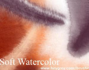 Soft Watercolor brushes Photoshop brush
