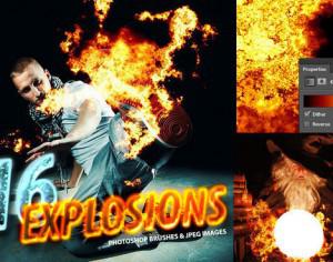 16 Photorealistic Explosion Brushes Photoshop brush