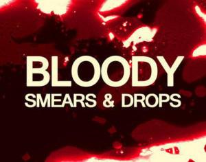 20 Bloody Smears and Drops Photoshop brush