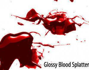 Glossy Blood Splatter Photoshop brush