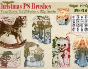Vintage Christmas Card PS Brushes abr. Photoshop brush