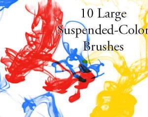 Suspended Color Ink Drop Brushes Photoshop brush