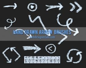 Grungy Hand Drawn Arrow Brushes Photoshop brush