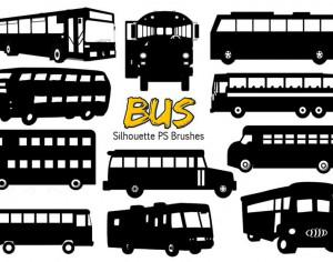 20 Bus Silhouette Ps Brushes vol.4 Photoshop brush
