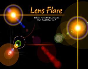20 Lens Flares PS Brushes abr  vol.7 Photoshop brush