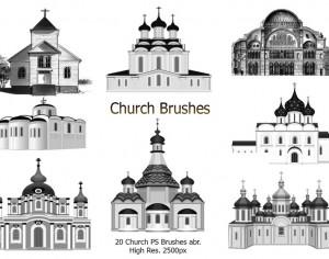 20 Church PS Brushes abr. Photoshop brush
