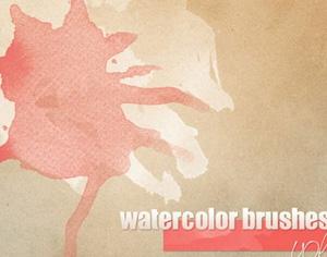 10 High Resolution Watercolor Brushes Photoshop brush