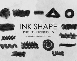 Free Ink Shape Photoshop Brushes Photoshop brush