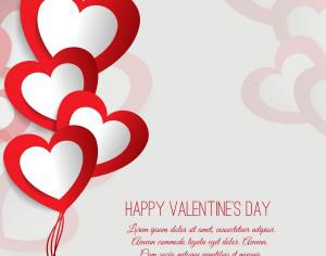 Valentine's day vector illustration with paper hearts Photoshop brush