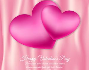 Valentine's day vector illustration with hearts Photoshop brush