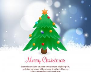 Christmas vector illustration with Christmas tree Photoshop brush