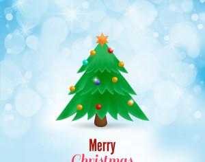 Christmas vector illustration with Christmas tree Photoshop brush