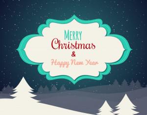 Christmas background with typography and label Photoshop brush