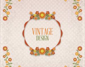 Vintage floral illustration Photoshop brush