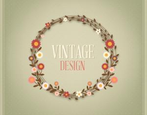 Floral vintage card Photoshop brush