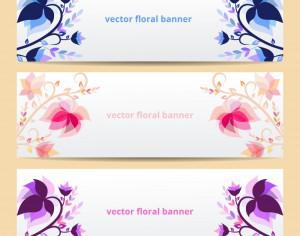 Floral vector banners Photoshop brush