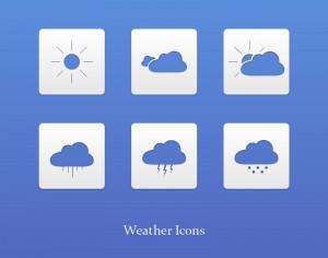 Weather icons Photoshop brush