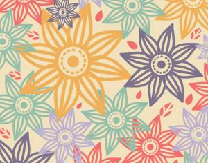 Flower pattern Photoshop brush