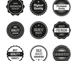 Badges vector set Photoshop brush
