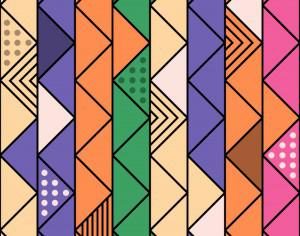 Colorful Retro Line Pattern Photoshop brush
