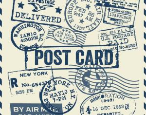 Various Visa Stamps Background Photoshop brush