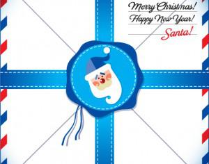 New Year Card. Letter to Santa. Photoshop brush