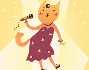 Cat singer Photoshop brush