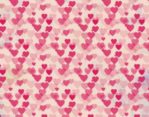 Valentine's day vintage background with hearts Photoshop brush
