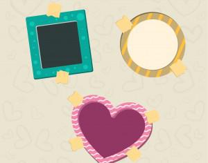 Vector decoration frames for birhday or wedding design Photoshop brush