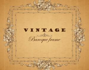 Vintage ornamental frame. Baroque pattern. Photoshop brush